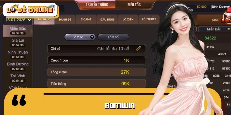 BOMWIN thu hút lượng lớn hội viên tham gia lô đề